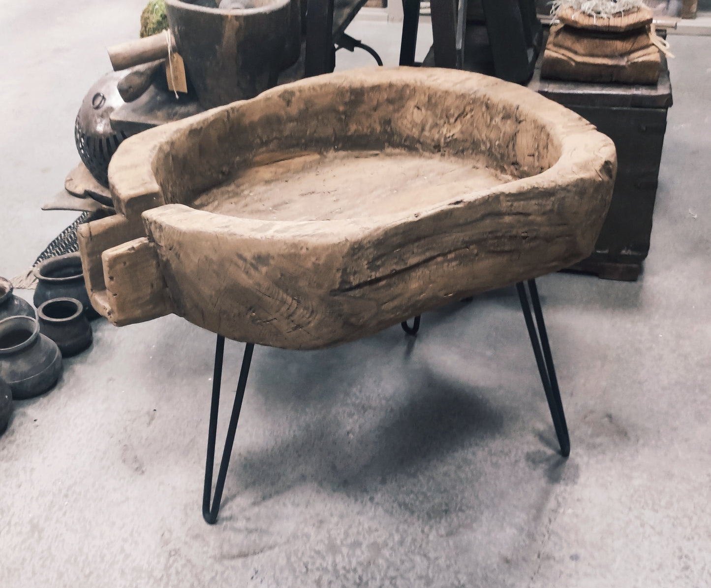 Oude waterbak schaal