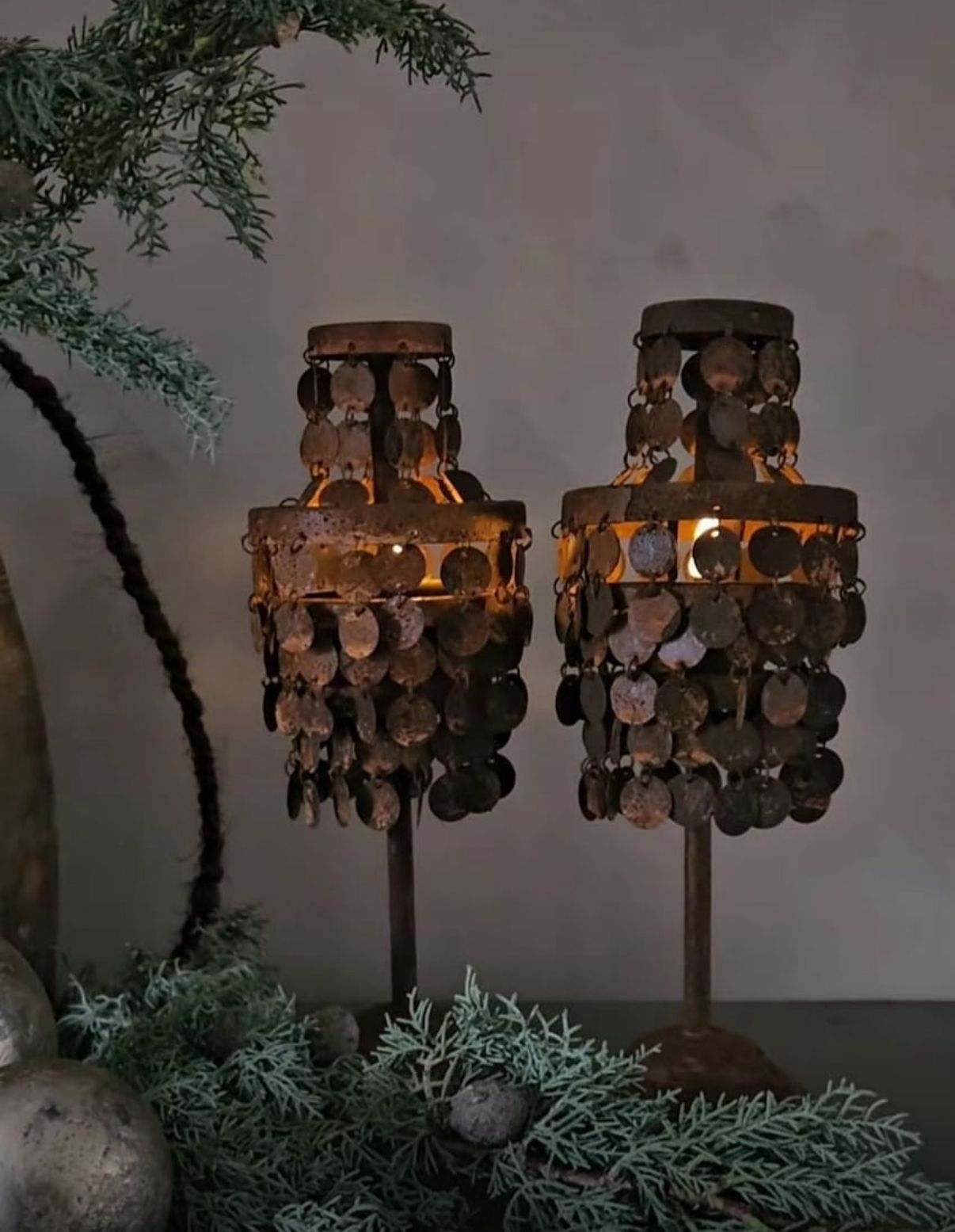 Schijfjes roest kandelaar