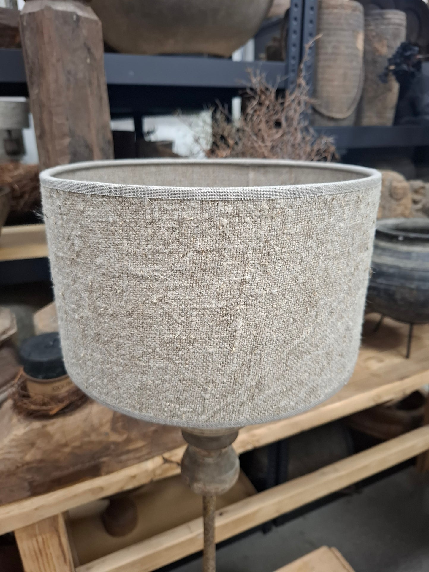 Lampen kap shabby linnen