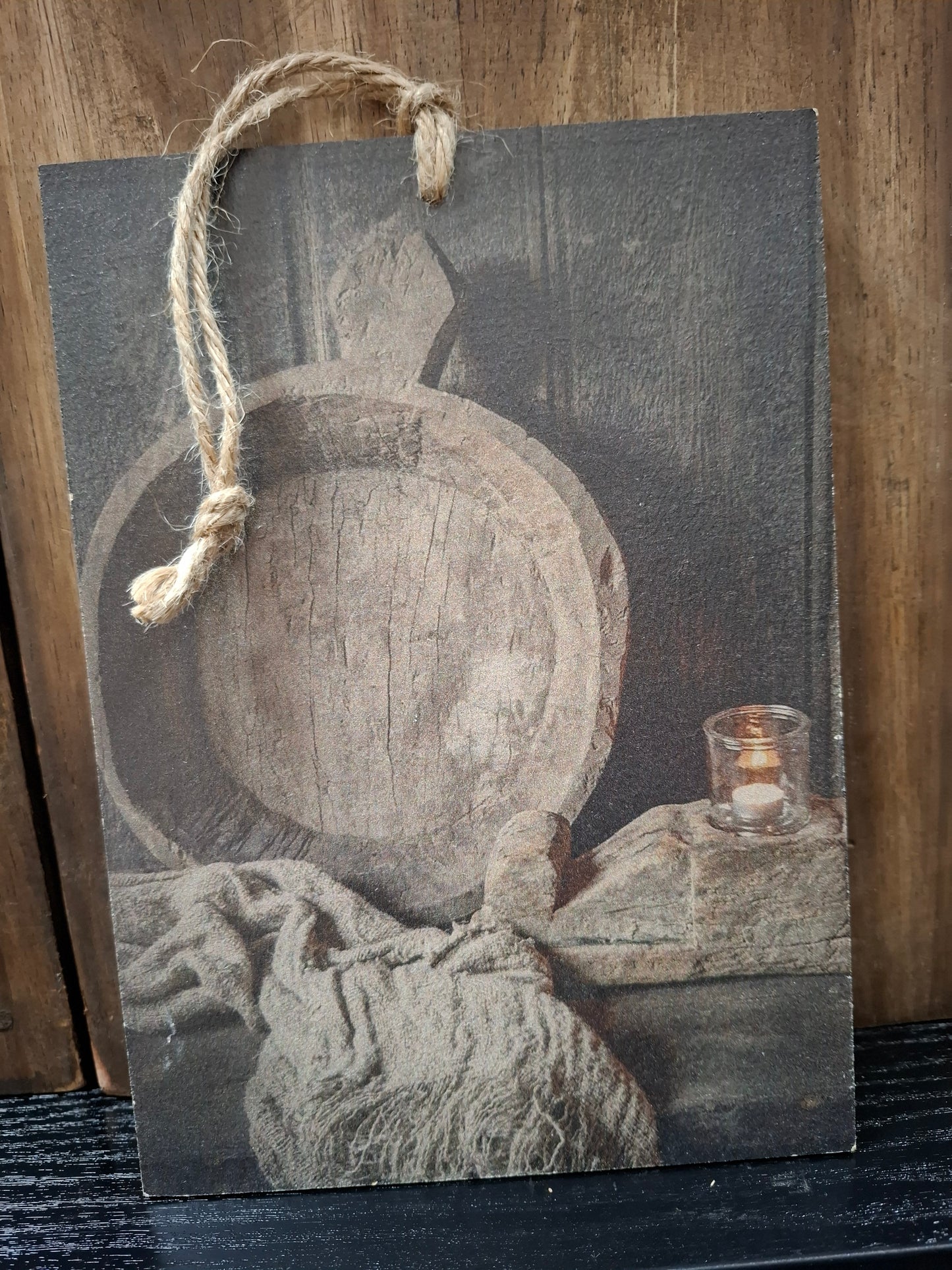 Deco bordje houten schaal