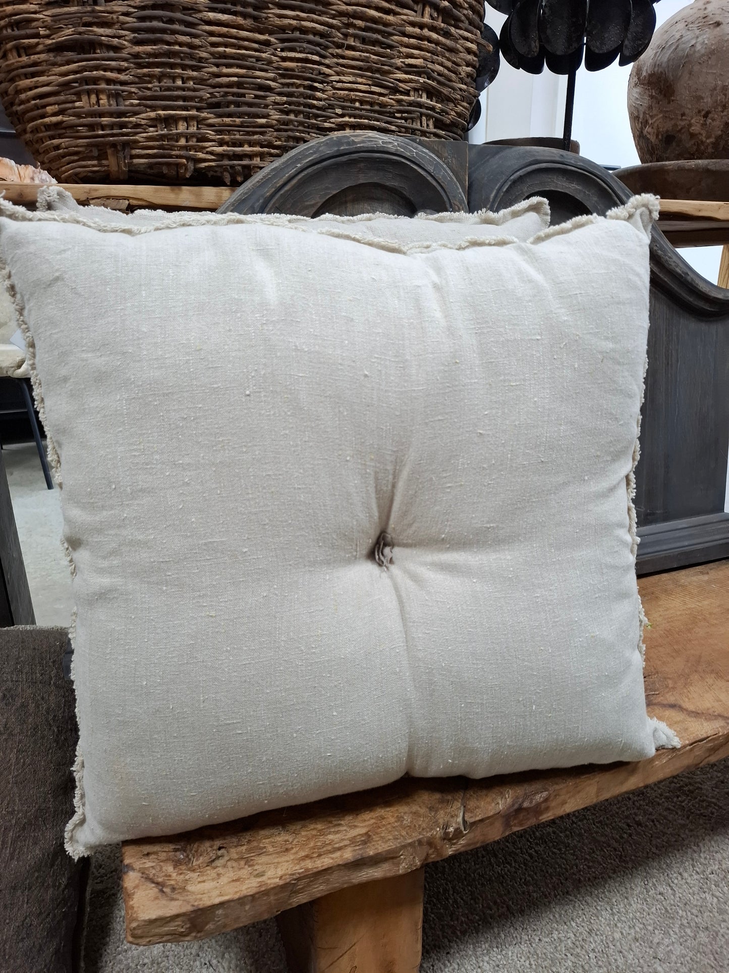 Sier kussen fijn linnen