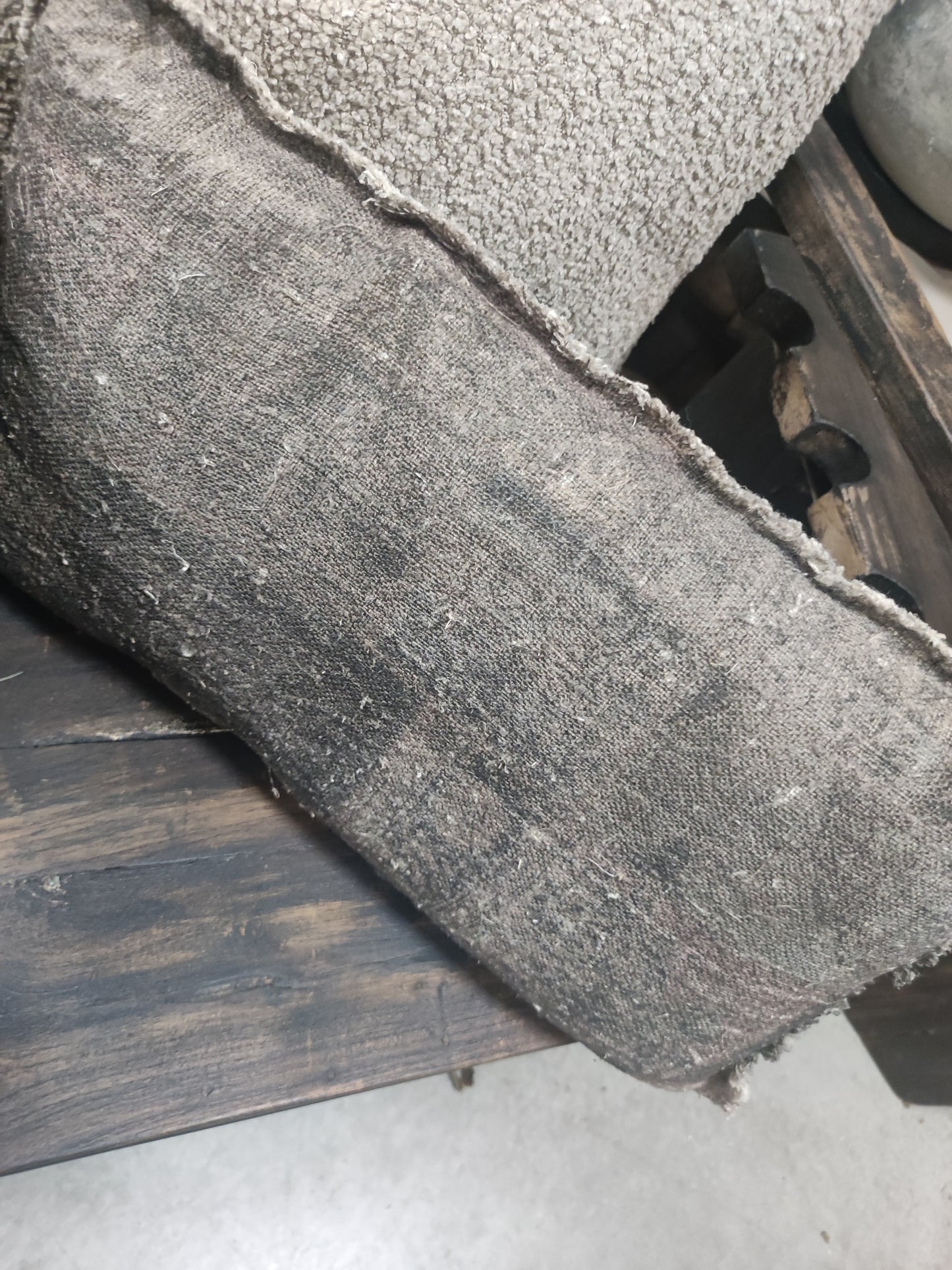 Shabby kelim kussen oud grijs