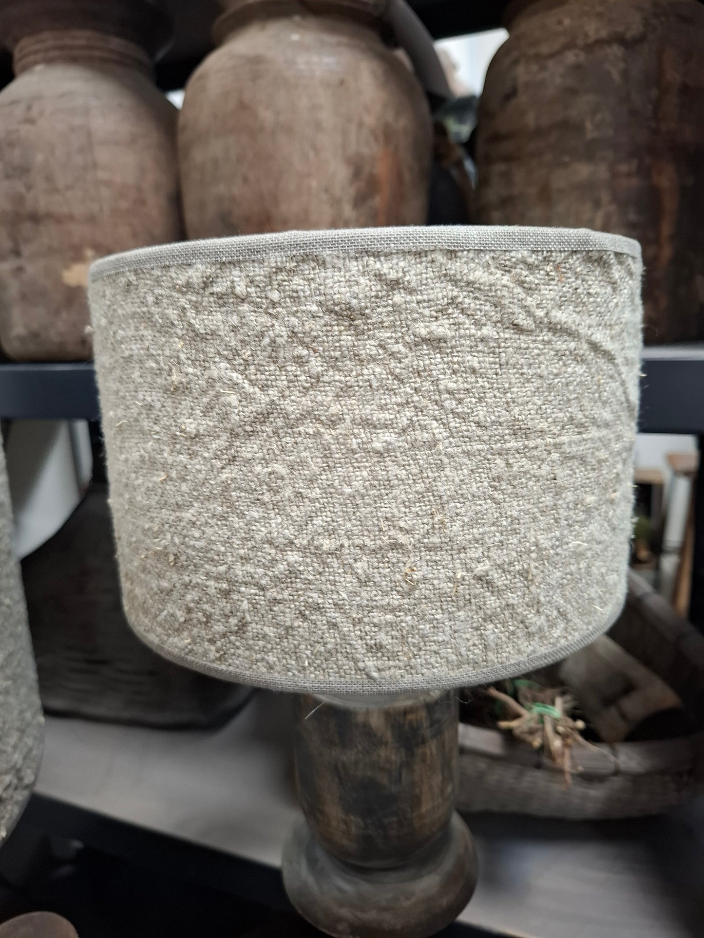 Lampen kap shabby linnen
