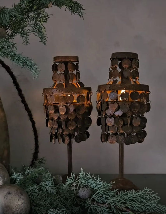 Schijfjes roest kandelaar