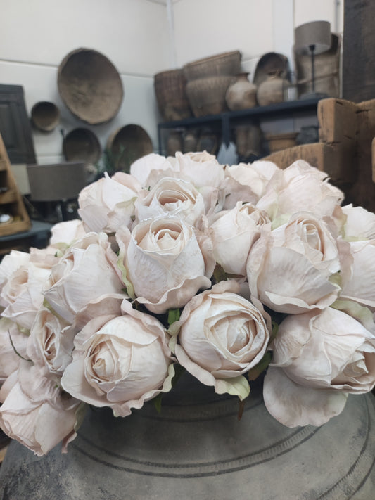 Kunst rozen beige creme