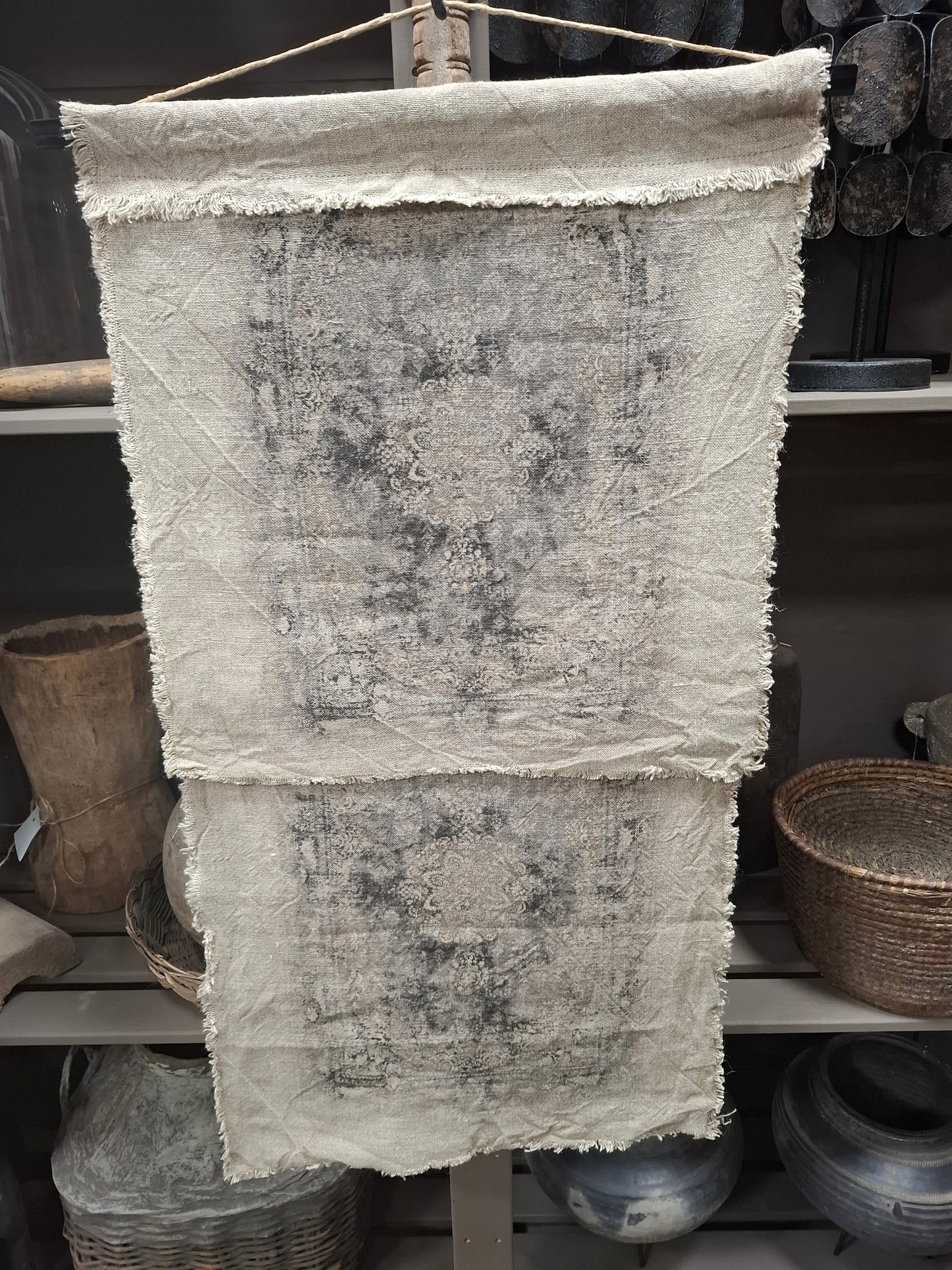 Wanddoek nomad shabby linnen
