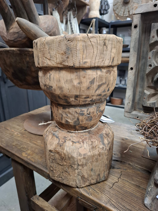 Houten vijzel