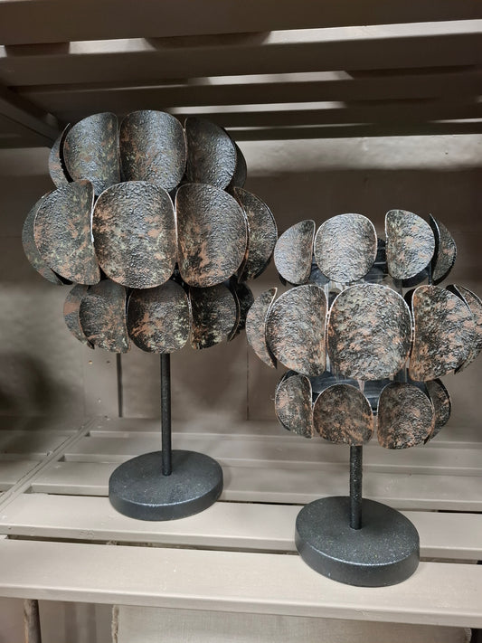 Windlicht metaal schijfjes maat l