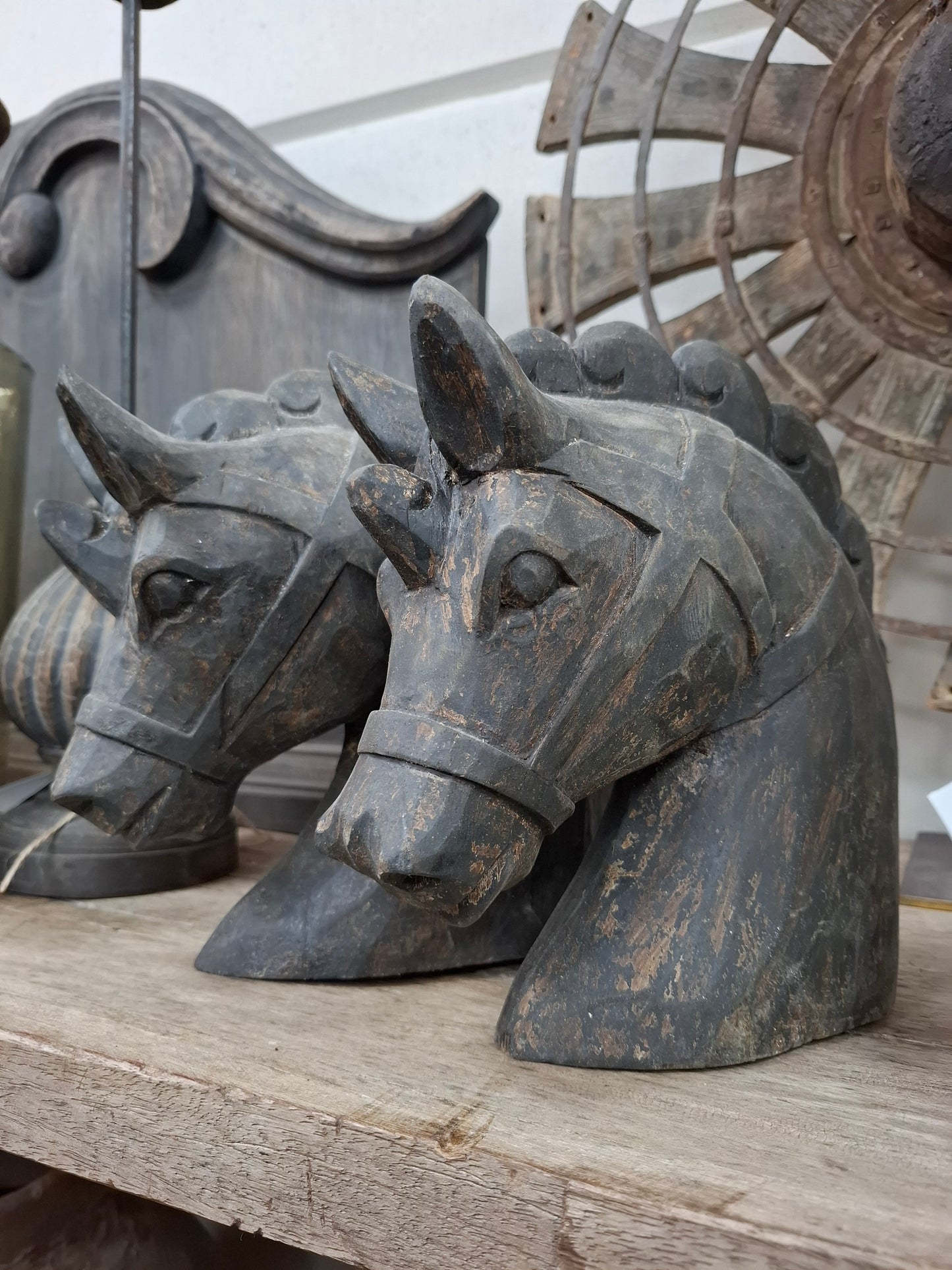 Houten paarden hoofd