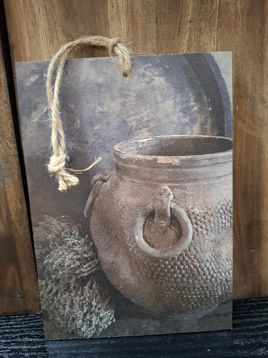 Deco bordje pot met ring